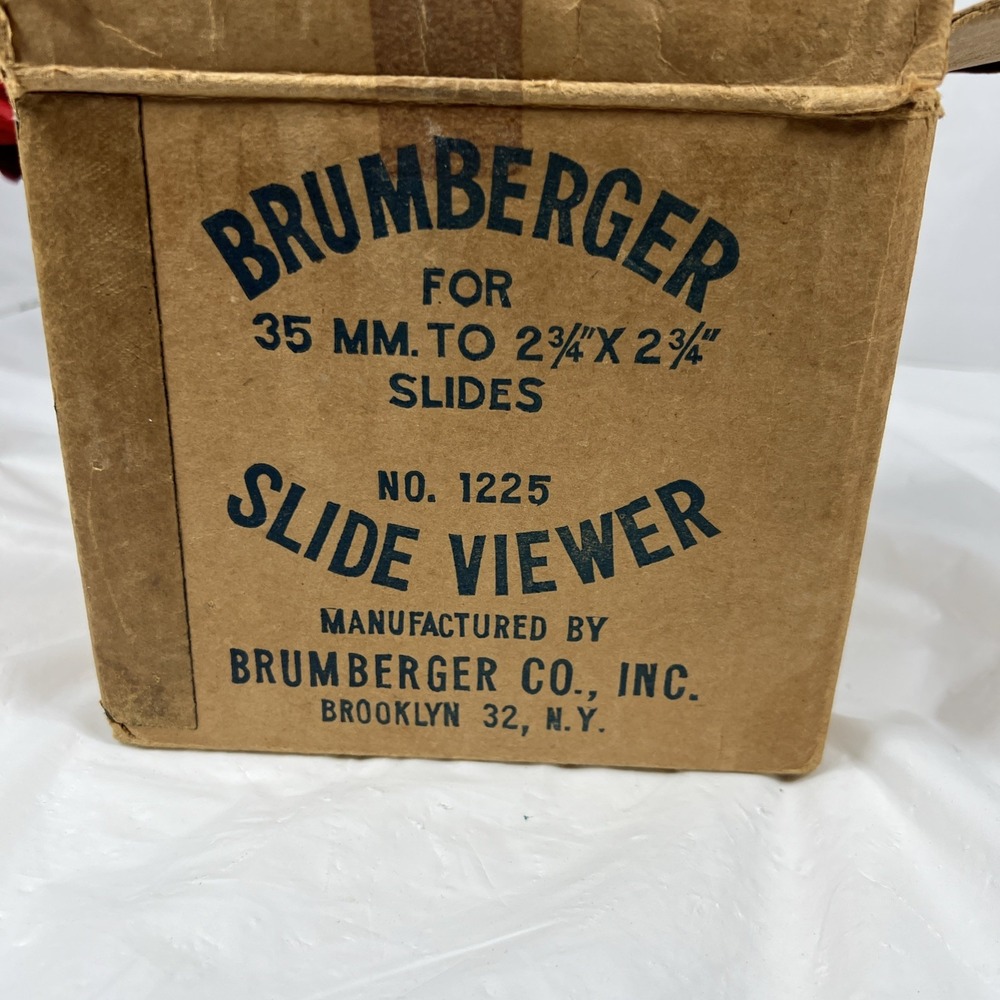 Vintage‎ Brumberger No.1225 Slide Viewer For 35mm To 2-3/4" X 2-3/4" Slides
